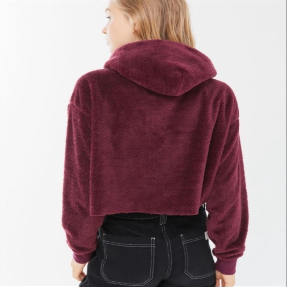 Urban Outfitters Teddy Cropped Hoodie - Picture 3 of 8